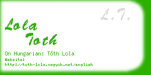 lola toth business card